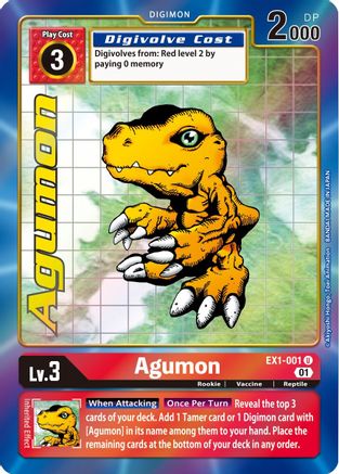 Agumon (Alternate Art) (EX1-001) [Classic Collection] Foil - Deck Out Gaming