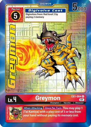 Greymon (Alternate Art) (EX1-004) [Classic Collection] Foil - Deck Out Gaming