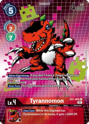 Tyrannomon (Alternate Art) (EX1-005) [Classic Collection] Foil - Deck Out Gaming