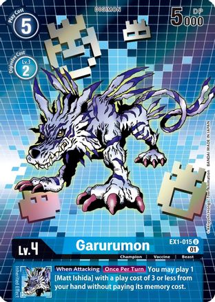 Garurumon (Alternate Art) (EX1-015) [Classic Collection] Foil - Deck Out Gaming