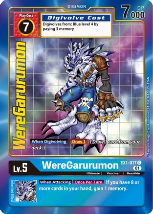 WereGarurumon (Alternate Art) (EX1-017) [Classic Collection] Foil - Deck Out Gaming