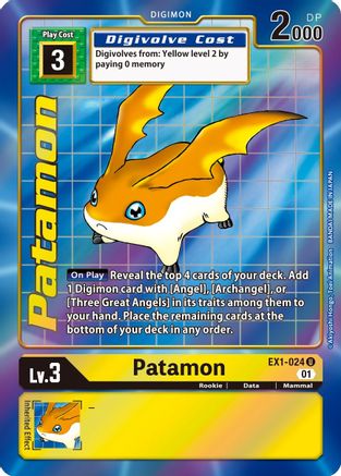 Patamon (Alternate Art) (EX1-024) [Classic Collection] Foil - Deck Out Gaming