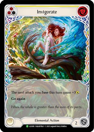 Invigorate (Yellow) - LGS081 (LGS081) [Flesh and Blood: Promo Cards] Rainbow Foil - Deck Out Gaming