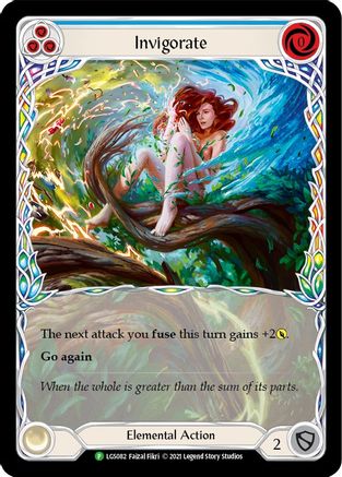 Invigorate (Blue) - LGS082 (LGS082) [Flesh and Blood: Promo Cards] Rainbow Foil - Deck Out Gaming
