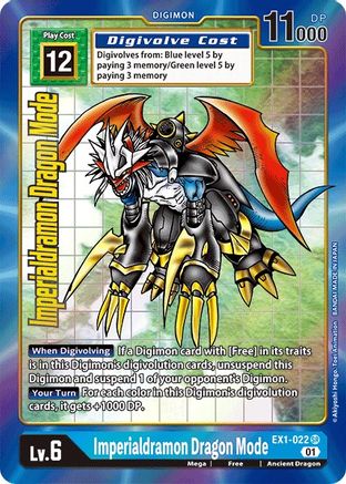 Imperialdramon Dragon Mode (Alternate Art) (EX1-022) [Classic Collection] Foil - Deck Out Gaming