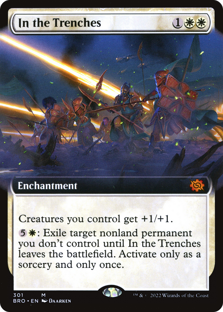 In the Trenches (Extended Art) (301) [The Brothers' War] foil - Deck Out Gaming