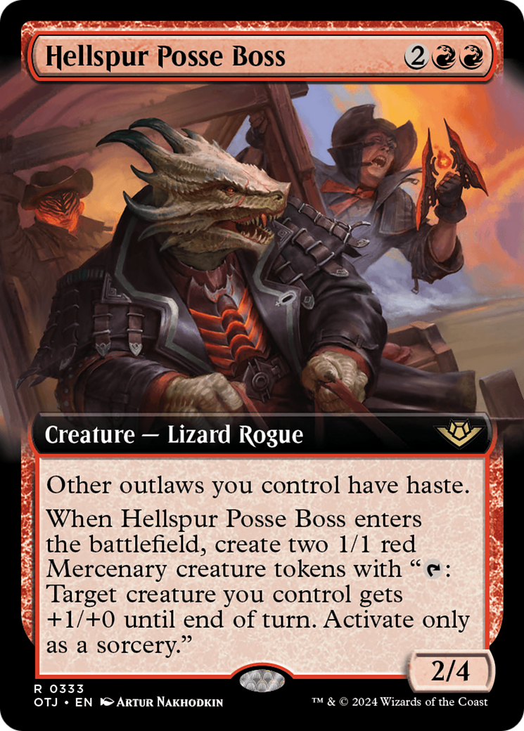 Hellspur Posse Boss (Extended Art) (333) [Outlaws of Thunder Junction] foil - Deck Out Gaming