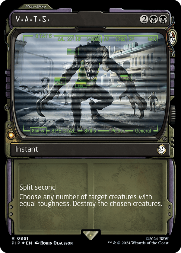 V.A.T.S. (Showcase) (Surge Foil) (861) [Fallout] foil - Deck Out Gaming