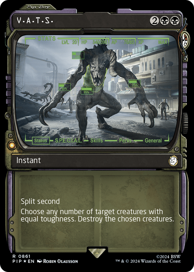 V.A.T.S. (Showcase) (Surge Foil) (861) [Fallout] foil - Deck Out Gaming
