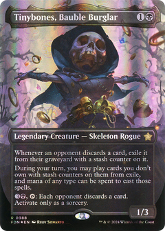 Tinybones, Bauble Burglar (Borderless) (Mana Foil) (388) [Foundations] foil - Deck Out Gaming