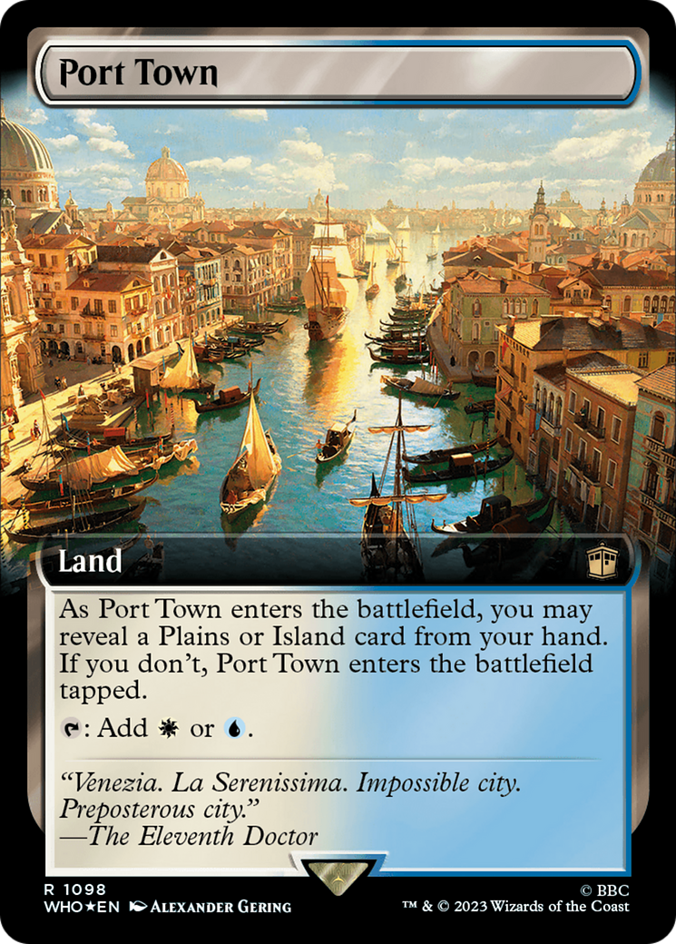 Port Town (Extended Art) (Surge Foil) (1098) [Doctor Who] foil - Deck Out Gaming