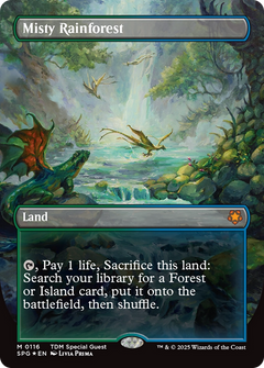 Misty Rainforest (Borderless) (Dragonscale Foil) (116) [Special Guests] foil - Deck Out Gaming