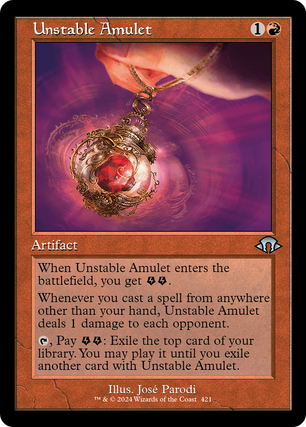Unstable Amulet (Retro Frame) (421) [Modern Horizons 3] - Deck Out Gaming