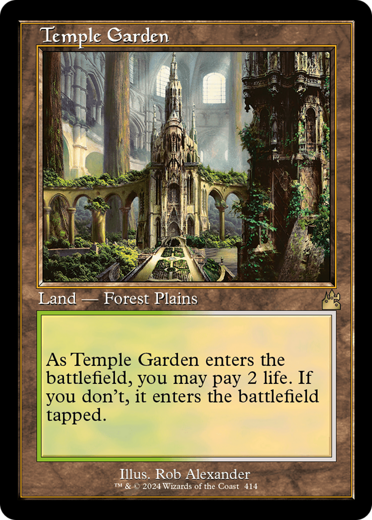 Temple Garden (Retro Frame) (414) [Ravnica Remastered] - Deck Out Gaming