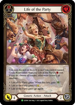 Life of the Party (Red) - LGS084 (LGS084) [Flesh and Blood: Promo Cards] Rainbow Foil - Deck Out Gaming