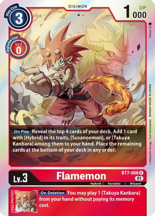 Flamemon (BT7-008) [Next Adventure] Foil - Deck Out Gaming