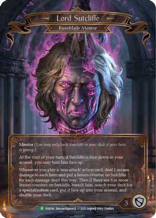 Lord Sutcliffe - FAB046 (FAB046) [Flesh and Blood: Promo Cards] Rainbow Foil - Deck Out Gaming