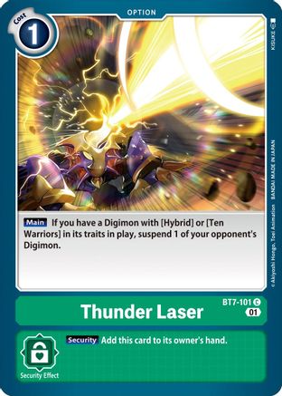 Thunder Laser (BT7-101) [Next Adventure] - Deck Out Gaming