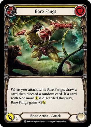 Bare Fangs (Yellow) (EVR009) [Everfest] 1st Edition - Deck Out Gaming