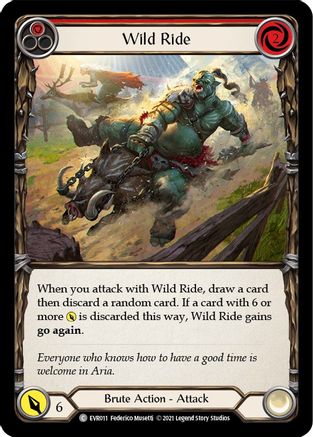 Wild Ride (Red) (EVR011) [Everfest] 1st Edition Rainbow Foil - Deck Out Gaming