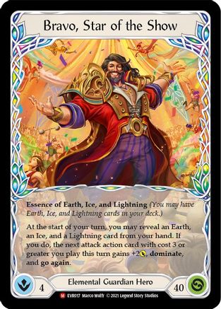 Bravo, Star of the Show (EVR017) [Everfest] 1st Edition Cold Foil - Deck Out Gaming