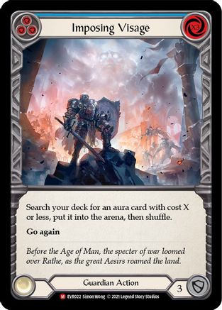Imposing Visage (EVR022) [Everfest] 1st Edition Rainbow Foil - Deck Out Gaming