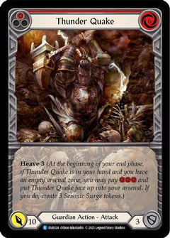 Thunder Quake (Red) (Extended Art) (EVR024) [Everfest] 1st Edition Rainbow Foil - Deck Out Gaming