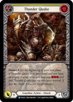 Thunder Quake (Yellow) (Extended Art) (EVR025) [Everfest] 1st Edition Rainbow Foil - Deck Out Gaming
