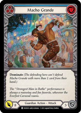 Macho Grande (Blue) (EVR029) [Everfest] 1st Edition Rainbow Foil - Deck Out Gaming