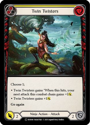 Twin Twisters (Yellow) (EVR048) [Everfest] 1st Edition - Deck Out Gaming