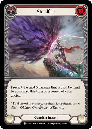 Steadfast (Red) (EVR033) [Everfest] 1st Edition Rainbow Foil - Deck Out Gaming