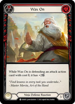 Wax On (Red) (EVR050) [Everfest] 1st Edition Rainbow Foil - Deck Out Gaming
