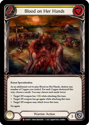 Blood on Her Hands (EVR055) [Everfest] 1st Edition - Deck Out Gaming