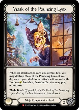 Mask of the Pouncing Lynx (EVR037) [Everfest] 1st Edition - Deck Out Gaming
