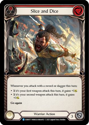 Slice and Dice (Red) (EVR057) [Everfest] 1st Edition Rainbow Foil - Deck Out Gaming