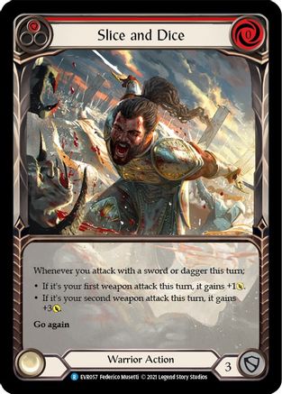 Slice and Dice (Red) (Extended Art) (EVR057) [Everfest] 1st Edition Rainbow Foil - Deck Out Gaming
