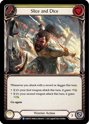 Slice and Dice (Yellow) (EVR058) [Everfest] 1st Edition Rainbow Foil - Deck Out Gaming