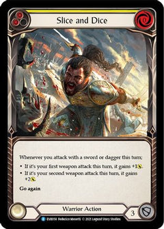 Slice and Dice (Yellow) (EVR058) [Everfest] 1st Edition Rainbow Foil - Deck Out Gaming