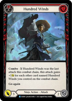 Hundred Winds (Red) (EVR041) [Everfest] 1st Edition Rainbow Foil - Deck Out Gaming