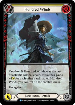 Hundred Winds (Yellow) (Extended Art) (EVR042) [Everfest] 1st Edition Rainbow Foil - Deck Out Gaming
