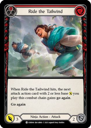 Ride the Tailwind (Red) (EVR044) [Everfest] 1st Edition Rainbow Foil - Deck Out Gaming