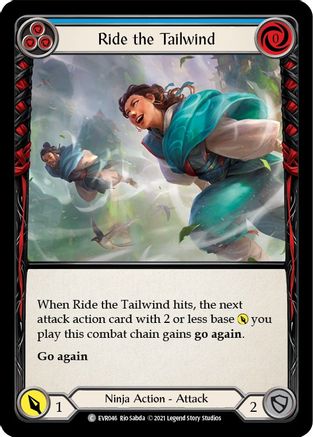 Ride the Tailwind (Blue) (EVR046) [Everfest] 1st Edition Rainbow Foil - Deck Out Gaming