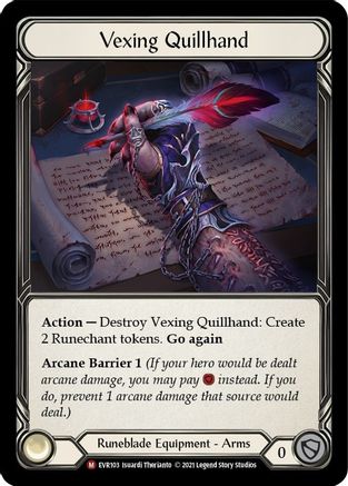 Vexing Quillhand (EVR103) [Everfest] 1st Edition Cold Foil - Deck Out Gaming