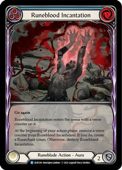 Runeblood Incantation (Blue) (Extended Art) (EVR109) [Everfest] 1st Edition Rainbow Foil - Deck Out Gaming
