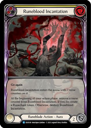 Runeblood Incantation (Yellow) (Extended Art) (EVR108) [Everfest] 1st Edition Rainbow Foil - Deck Out Gaming