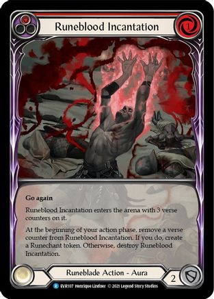 Runeblood Incantation (Red) (Extended Art) (EVR107) [Everfest] 1st Edition Rainbow Foil - Deck Out Gaming