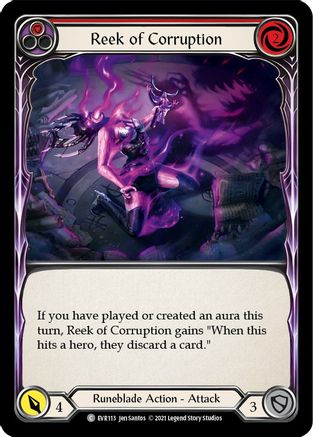 Reek of Corruption (Red) (EVR113) [Everfest] 1st Edition Rainbow Foil - Deck Out Gaming