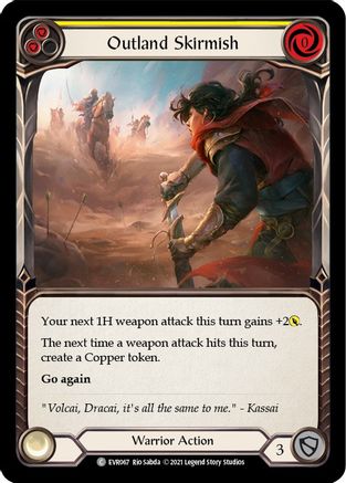 Outland Skirmish (Yellow) (EVR067) [Everfest] 1st Edition - Deck Out Gaming