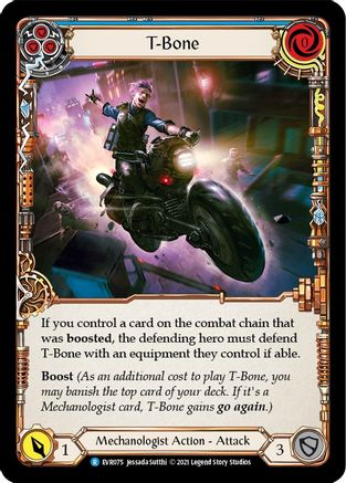 T-Bone (Blue) (EVR075) [Everfest] 1st Edition - Deck Out Gaming
