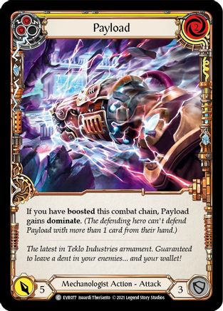 Payload (Yellow) (EVR077) [Everfest] 1st Edition - Deck Out Gaming